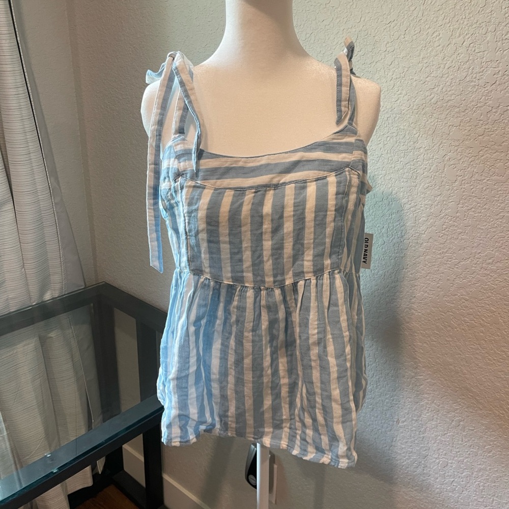 NWT Old Navy Striped Tie Strapless Top